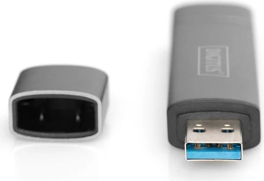 Lexues kartelash Digitus DA-70886, 3 porta, USB Type C/USB 3.0, alumini, Gri