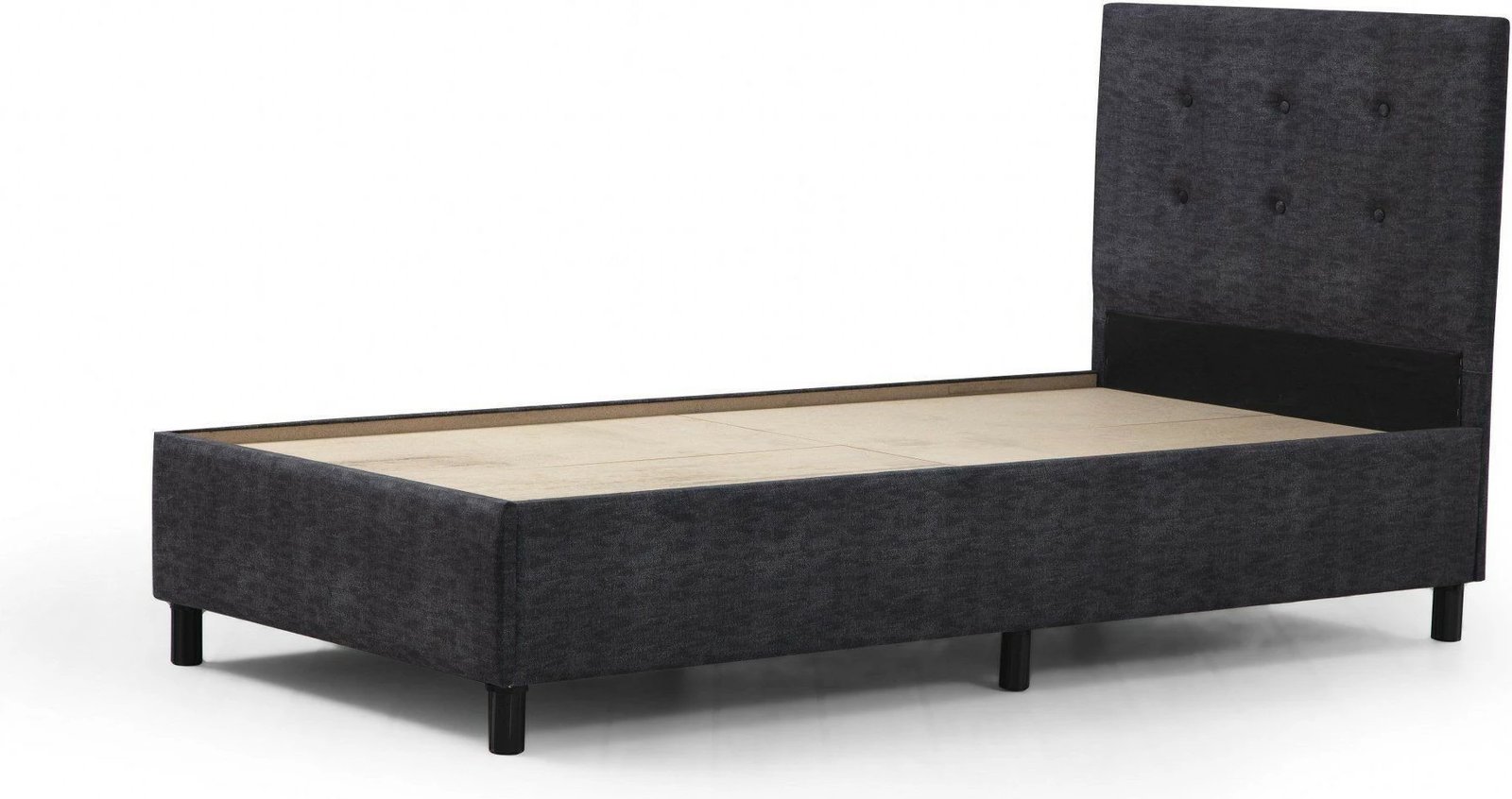 Baze dhe shtrat dopio me taban, Skye Decor, Hira, 140x200, antracit