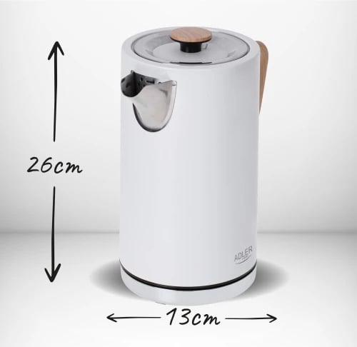 Zierëse uji, Adler, AD 1347, 1.7 L, 1850-2200 W, çelik inox, STRIX, e bardhë