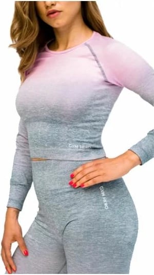 Maicë e gjatë sportive GymHero për femra, rozë