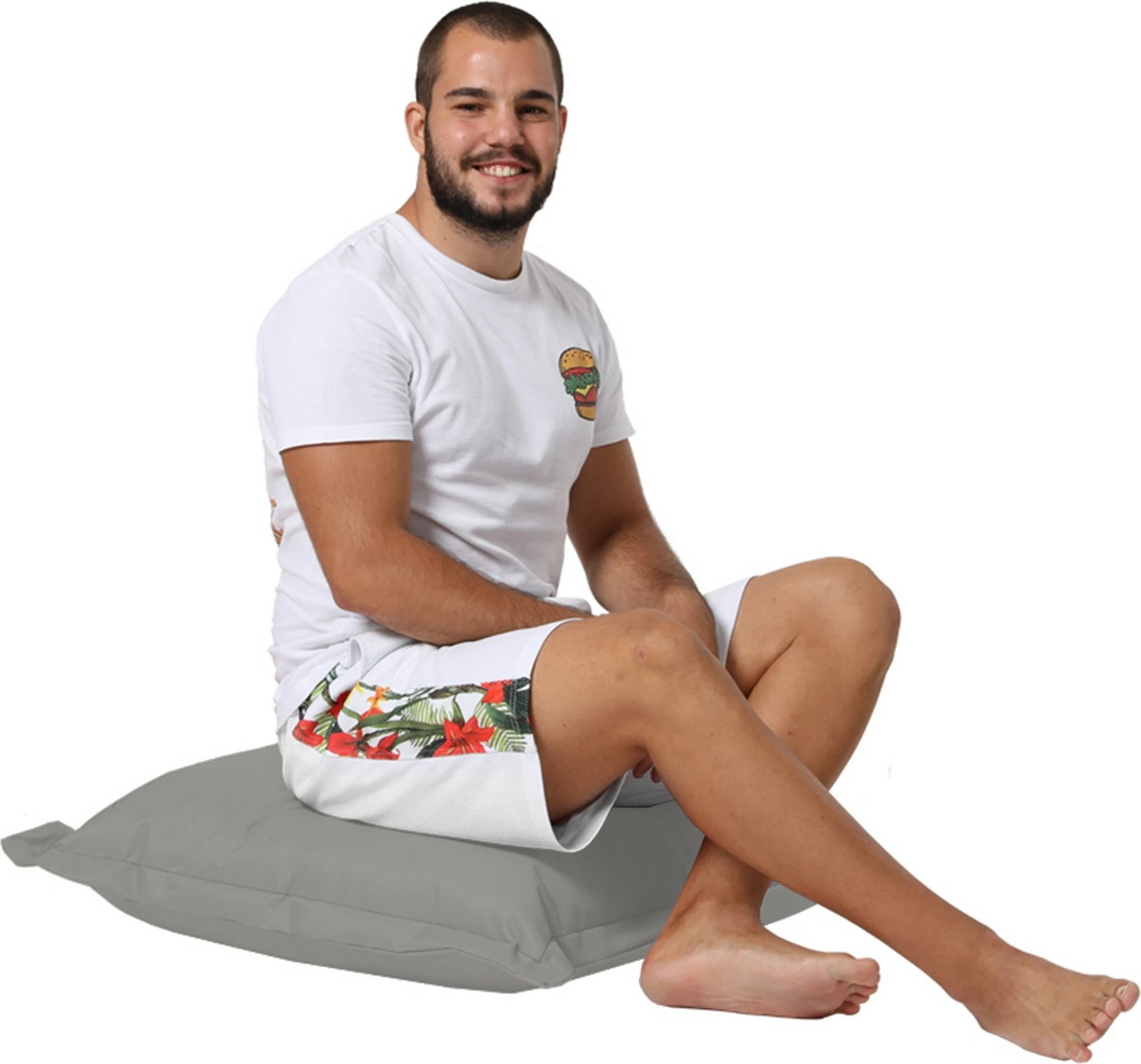Jastëk për kopsht, Atelier del Sofa, pouf, 70x70, ngjyrë fume