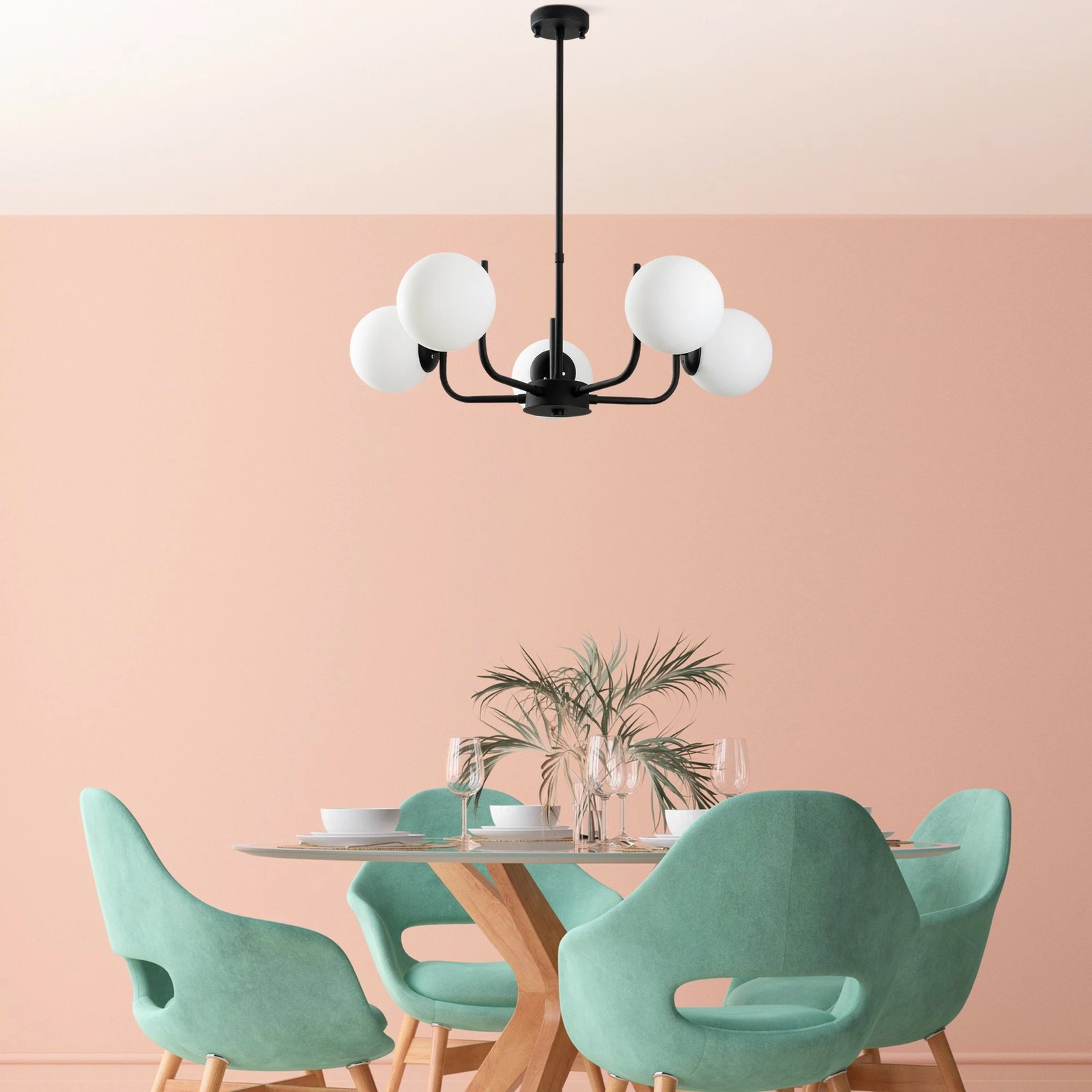 Llambë tavani Opviq, Antler, e zezë, 69cm