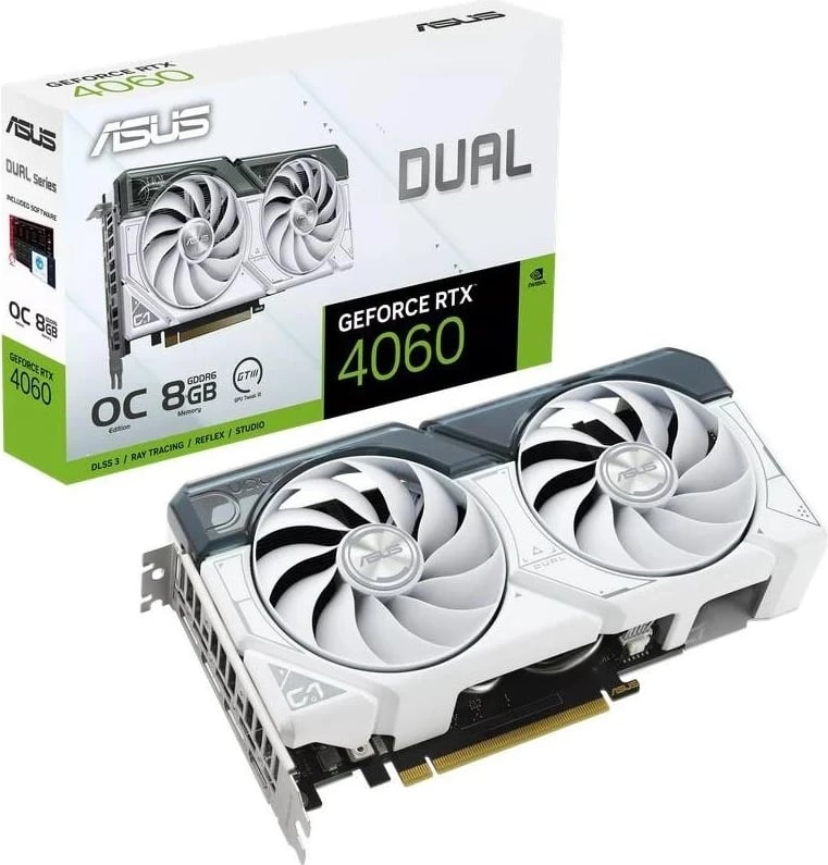 Kartë grafike ASUS GeForce RTX 4060 DUAL OC, 8GB Kartë grafike ASUS GeForce RTX 4060 DUAL OC, 8GB
