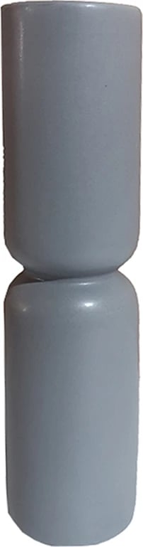 Vazo TERRA, qeramike, ngjyrë gri, 9x9x33cm