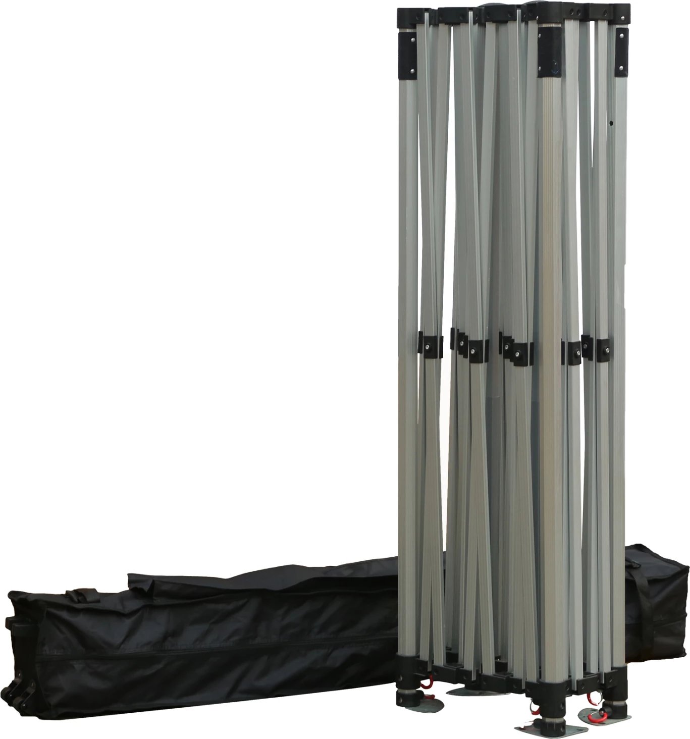 Gazebo i fortë me mure anësore, CRESSEN FH21098, i palosshëm, kornizë alumini, ngjyrë argjendi, e bardhë, 3x4,5x3,4Hm