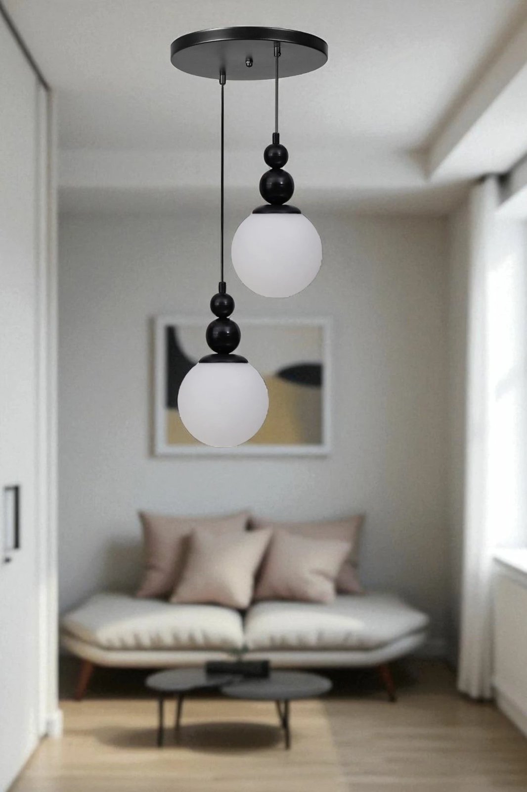 Llambë tavani Opviq, 9052-2, e bardhë dhe e zezë