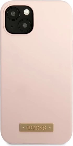 Mbështjellës Guess GUHMP13MSBPLP për iPhone 13 6.1", silikon, MagSafe, rozë