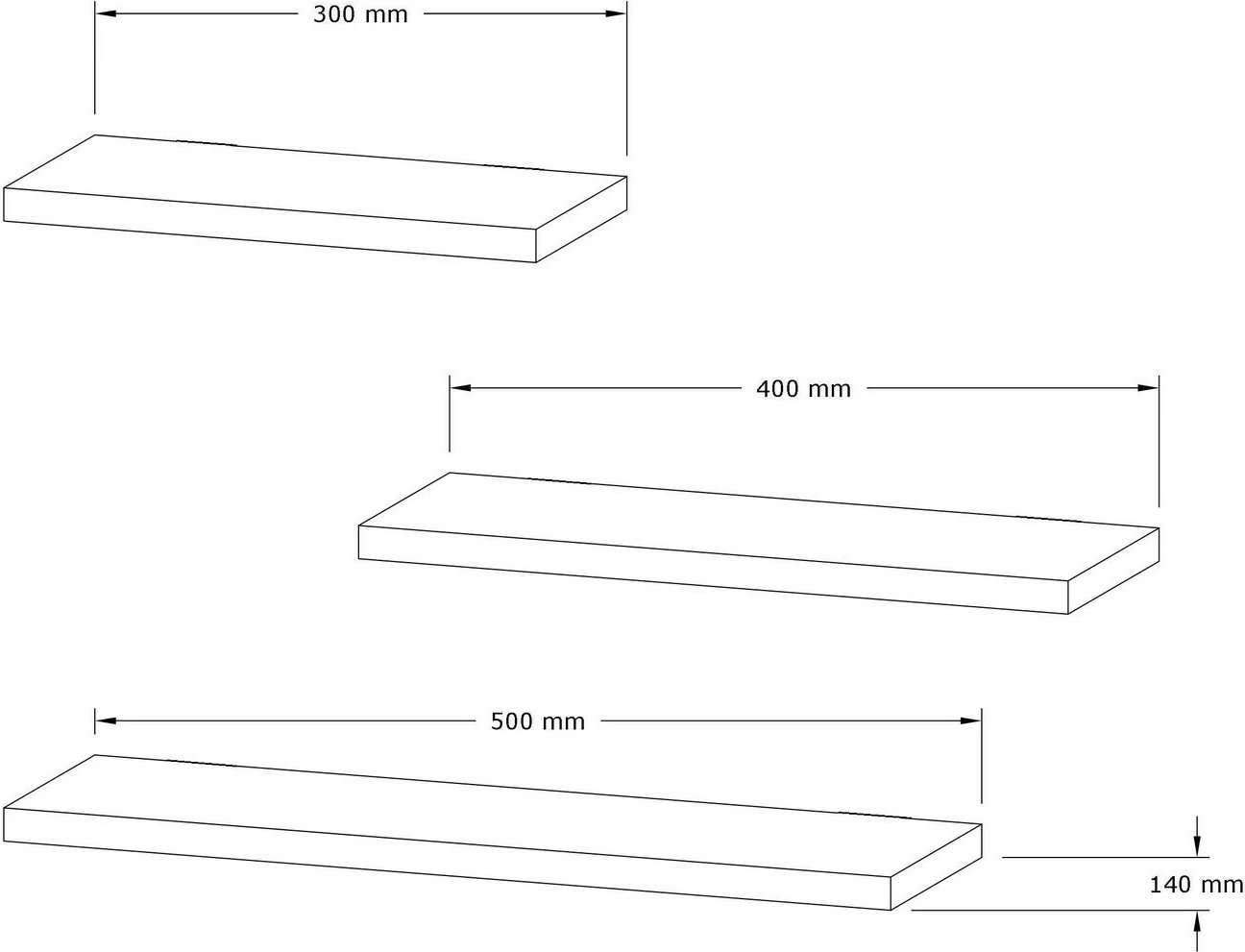 Raft muri Leila, ngjyrë antracit, Hanah Home