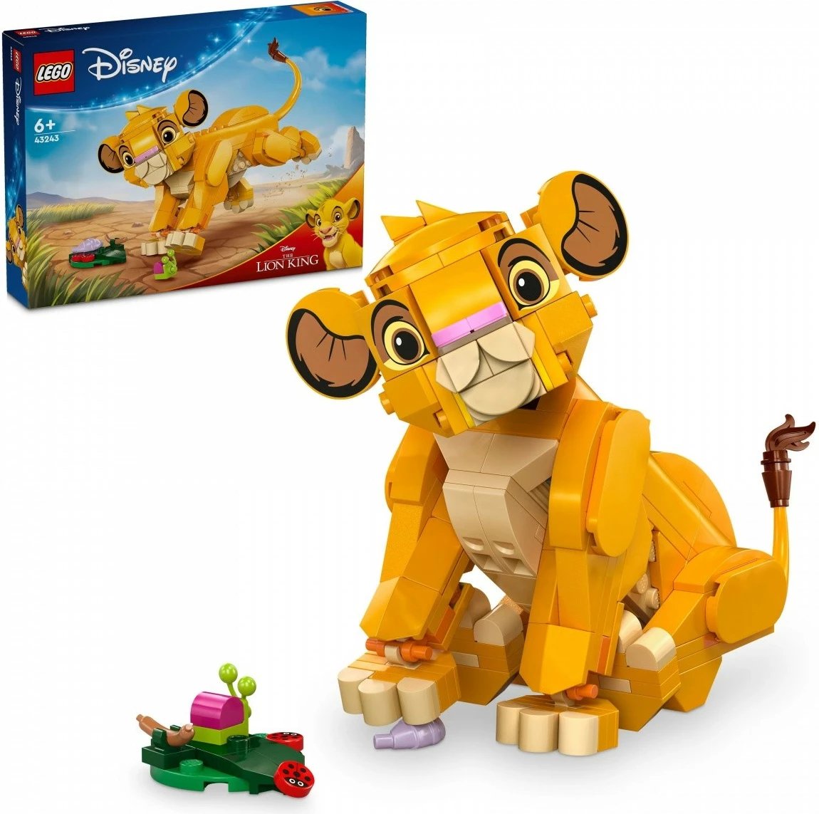 Set ndërtimi LEGO Disney Lion King 43243, Simba, 222 pjesë, e verdhë
