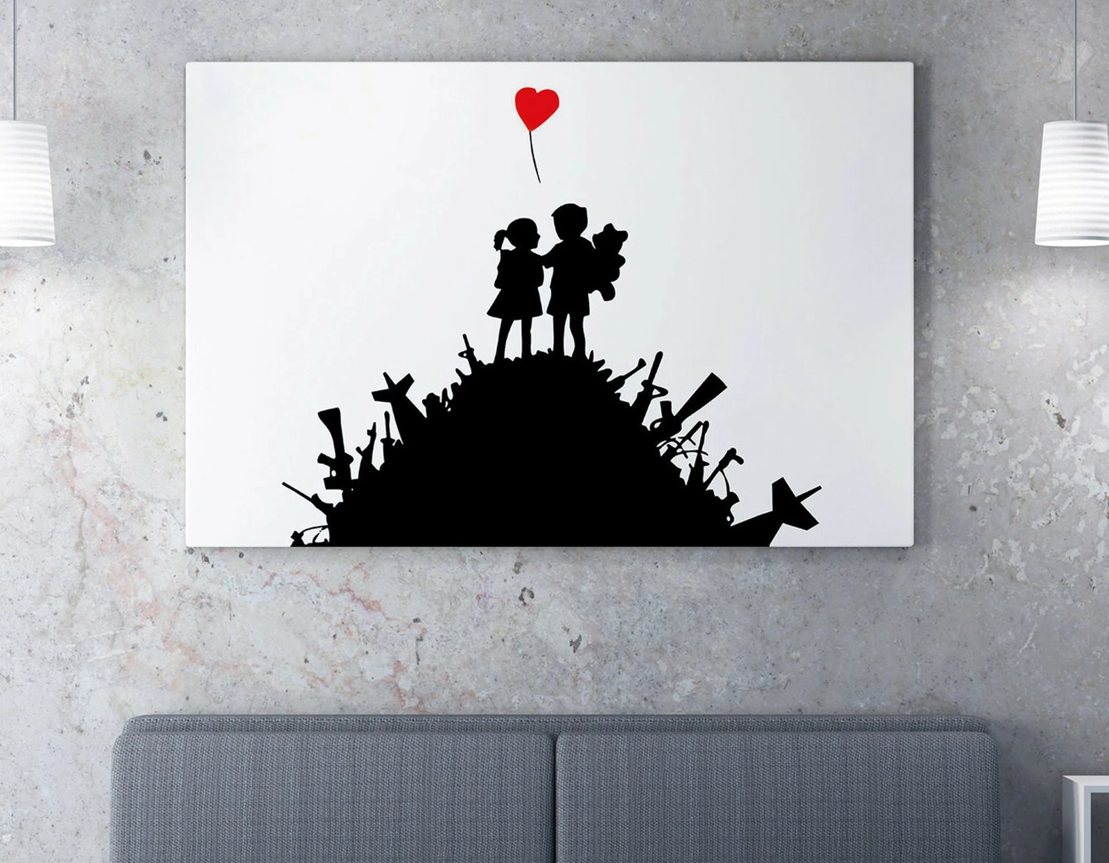 Pikturë dekorative në kanavacë, Banksy, shumëngjyrëshe, WY140, 50x70cm