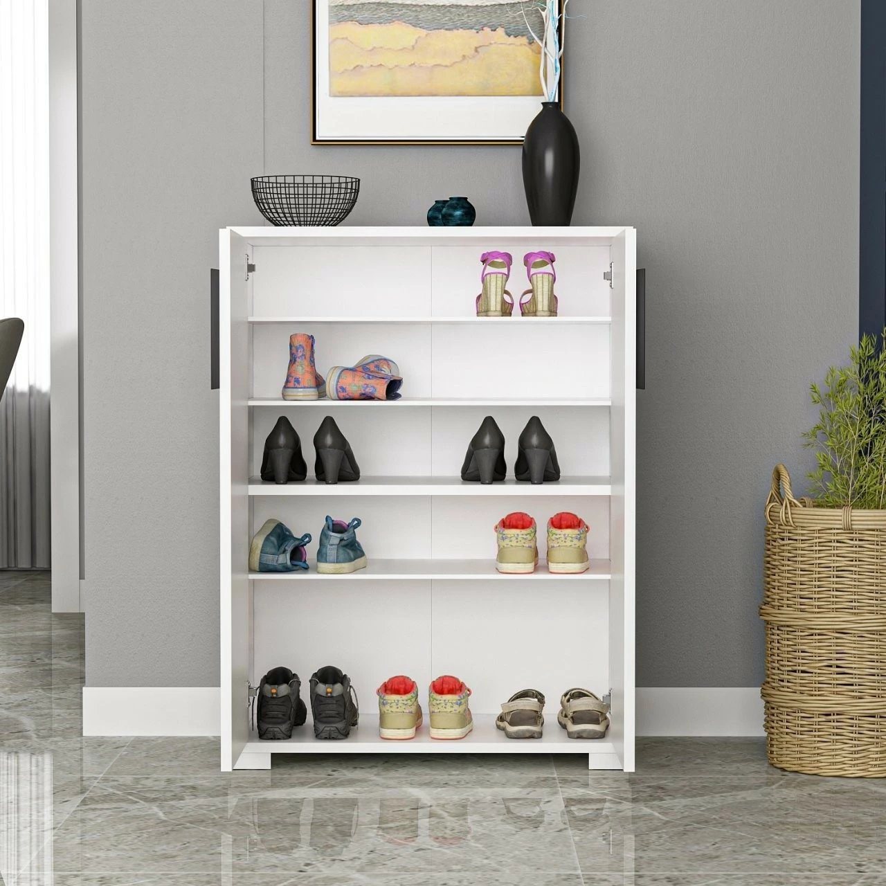 Dollap për këpucë Hanah Home, Lupa, i bardhë