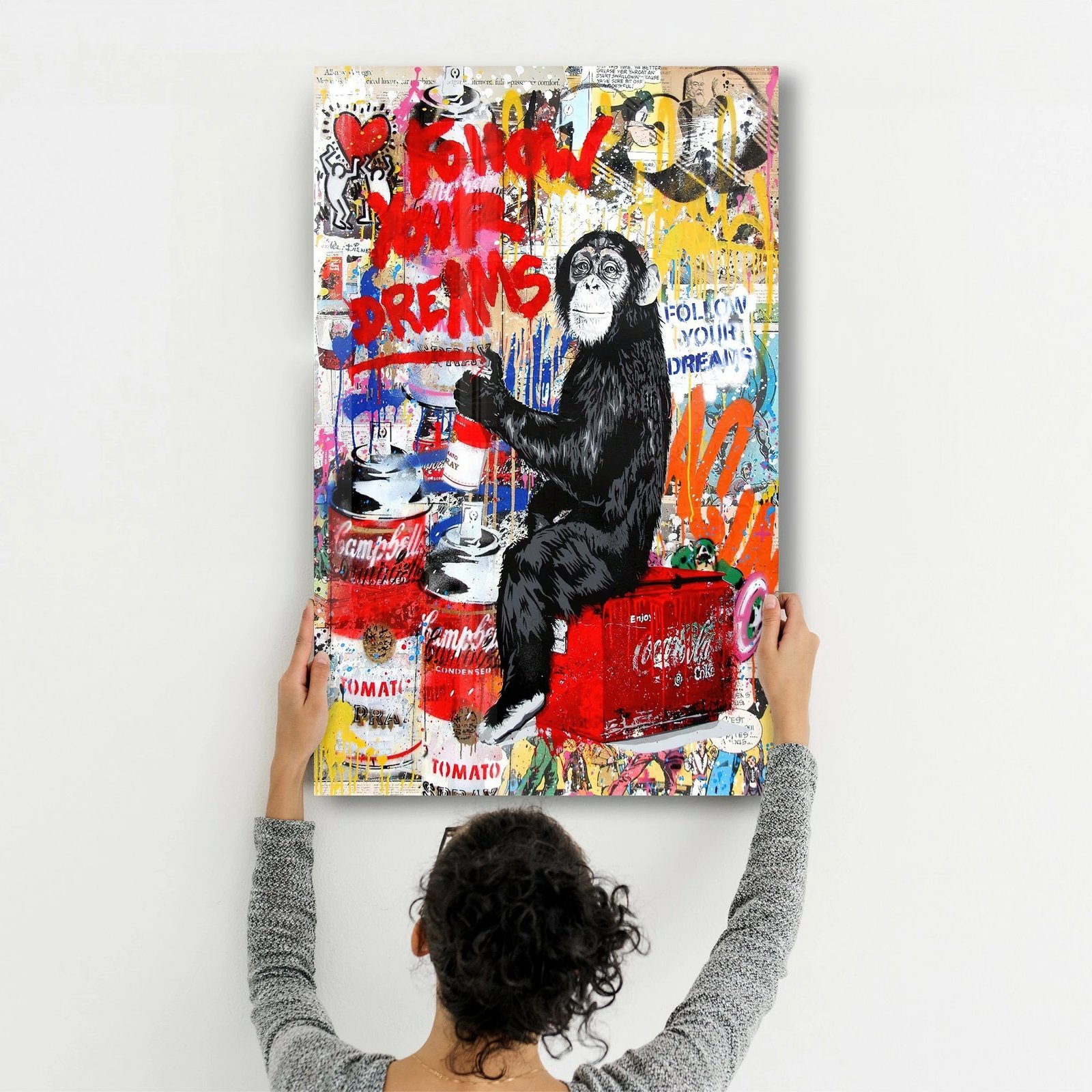 Pikturë dekorative prej xhami të temperuar, Wallity, CAM-6014, 46x72cm