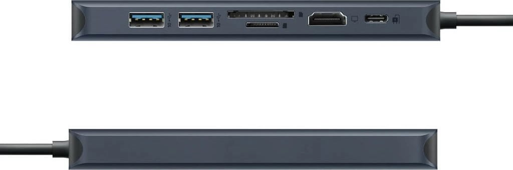 Hub USB-C Targus HyperDrive EcoSmart Gen.2, 2x USB 3.2, HDMI 4K, Ethernet, lexues kartelash, 100W PD, blu