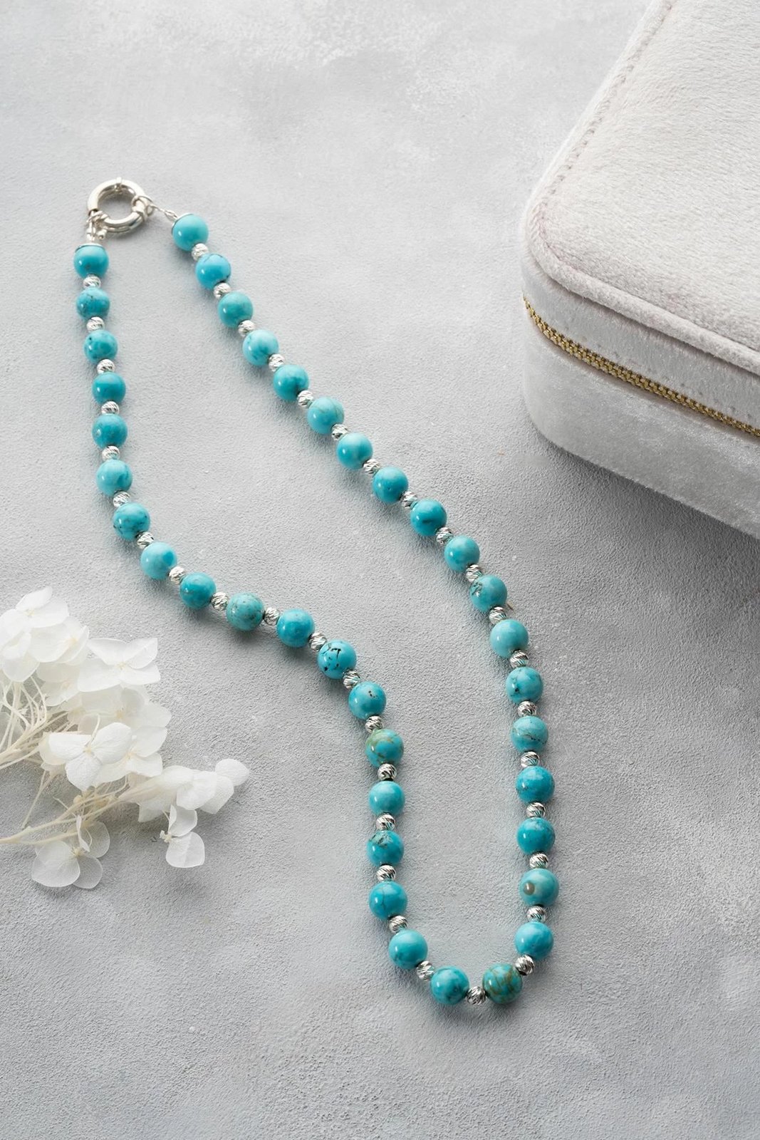 Varëse argjendi, gur natyral turquoise, Jumeon, NRZ1000409