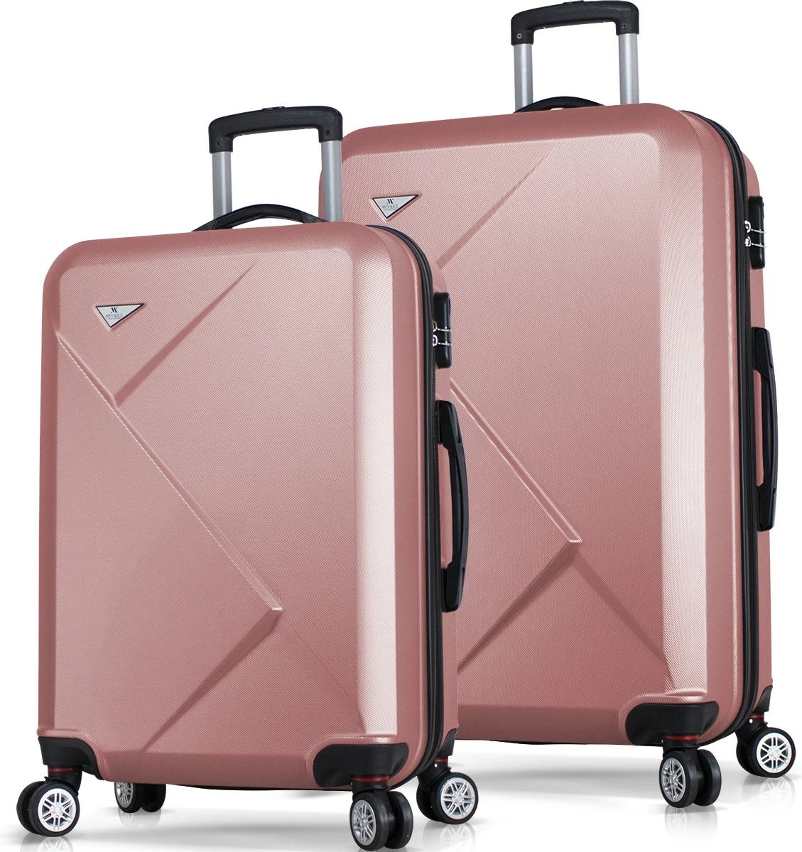 Set valixhesh (2 copë), ngjyrë rozë gold, Zoozie Bags, 6998