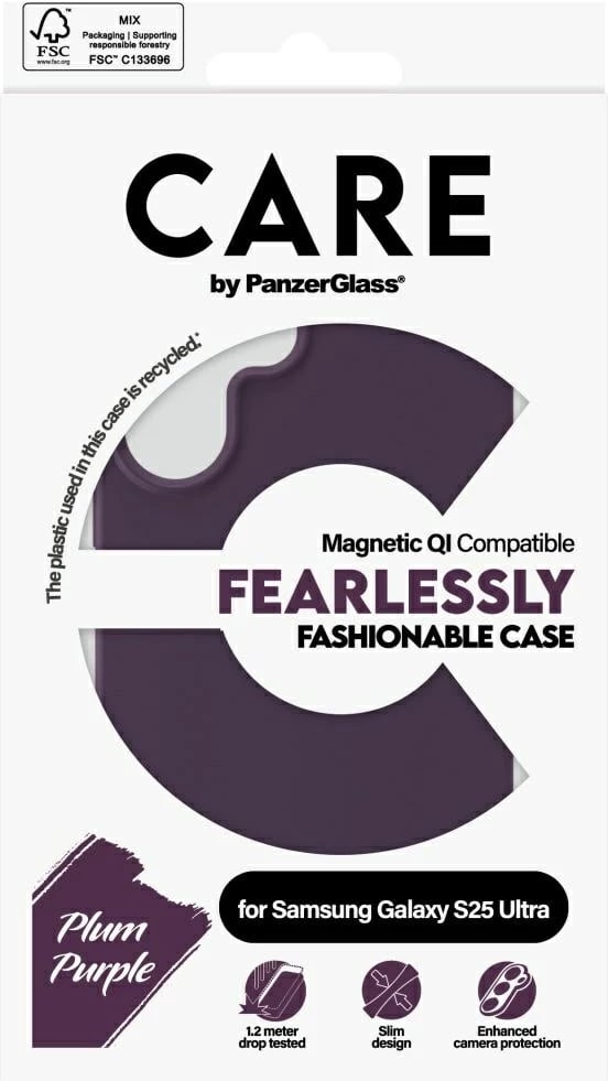 Mbështjellës PanzerGlass CARE Fashion QI për Samsung Galaxy S25 Ultra, Violet