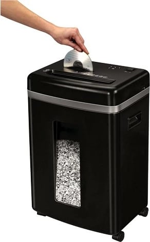 Shredder Fellowes Powershred 450M, micro-cut, 22L, 9 fletë, e zezë Shredder Fellowes Powershred 450M, micro-cut, 22L, 9 fletë, e zezë