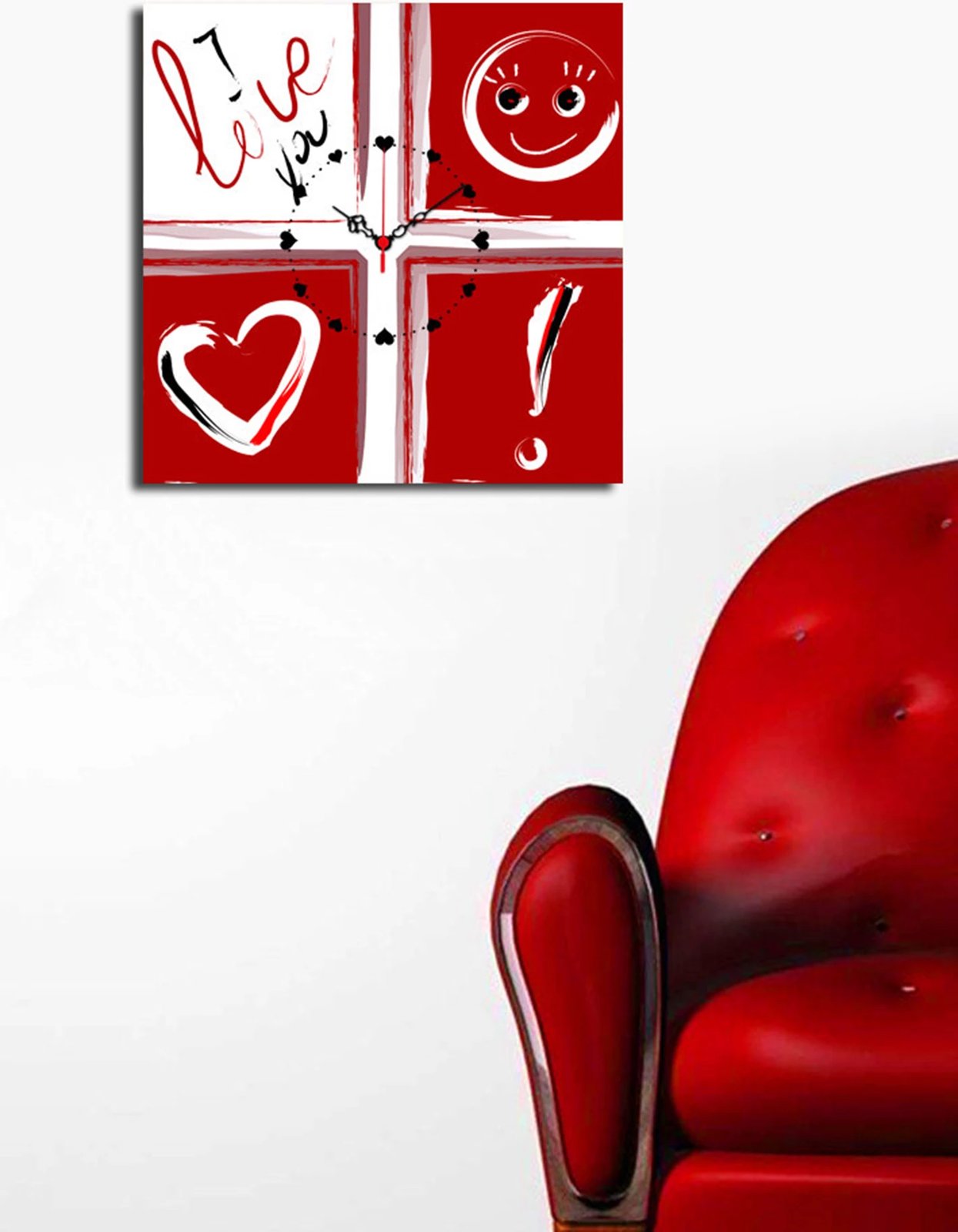 Orë muri dekorative në kanavacë Wallity, YYCS-3, shumëngjyrëshe, 45x45cm