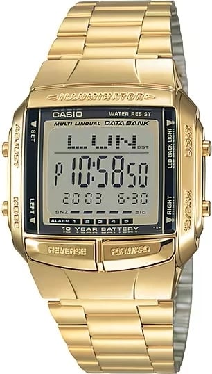 Orë dore unisex Casio Vintage Data Bank, e artë