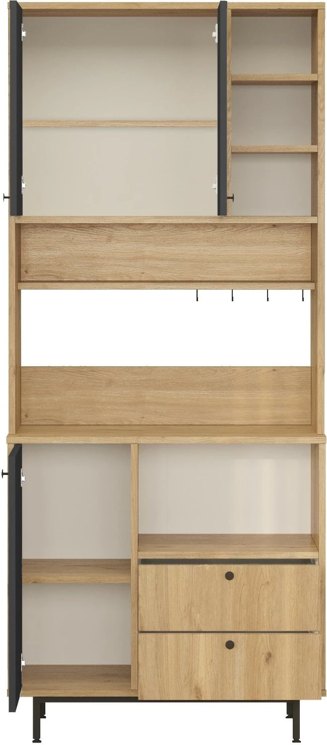 Dollap multifunksional Hanah Home, RE6-SA, ngjyrë lis dhe antracit