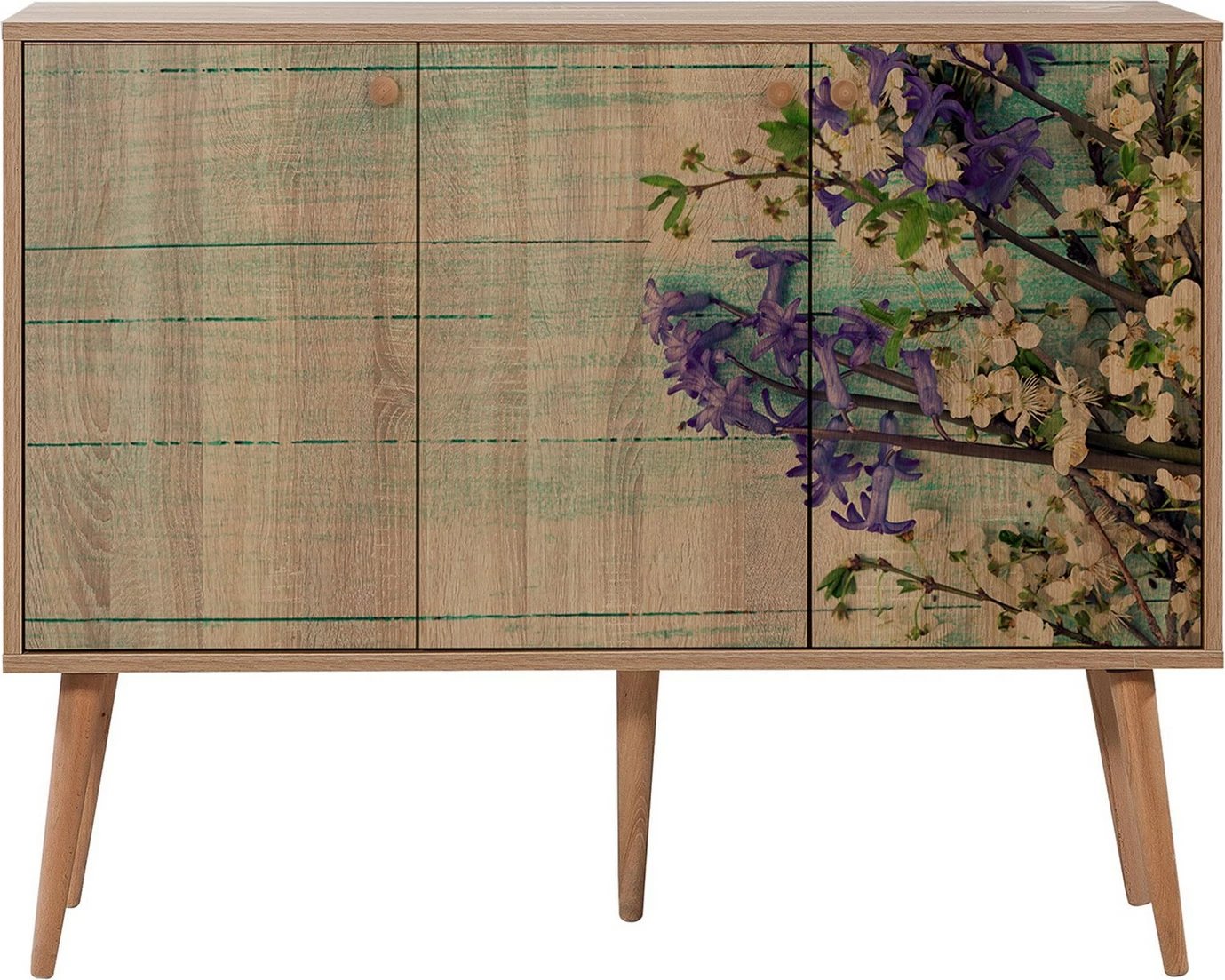 Konsol Hanah Home, Mega - 727, ngjyrë lisi Sonoma