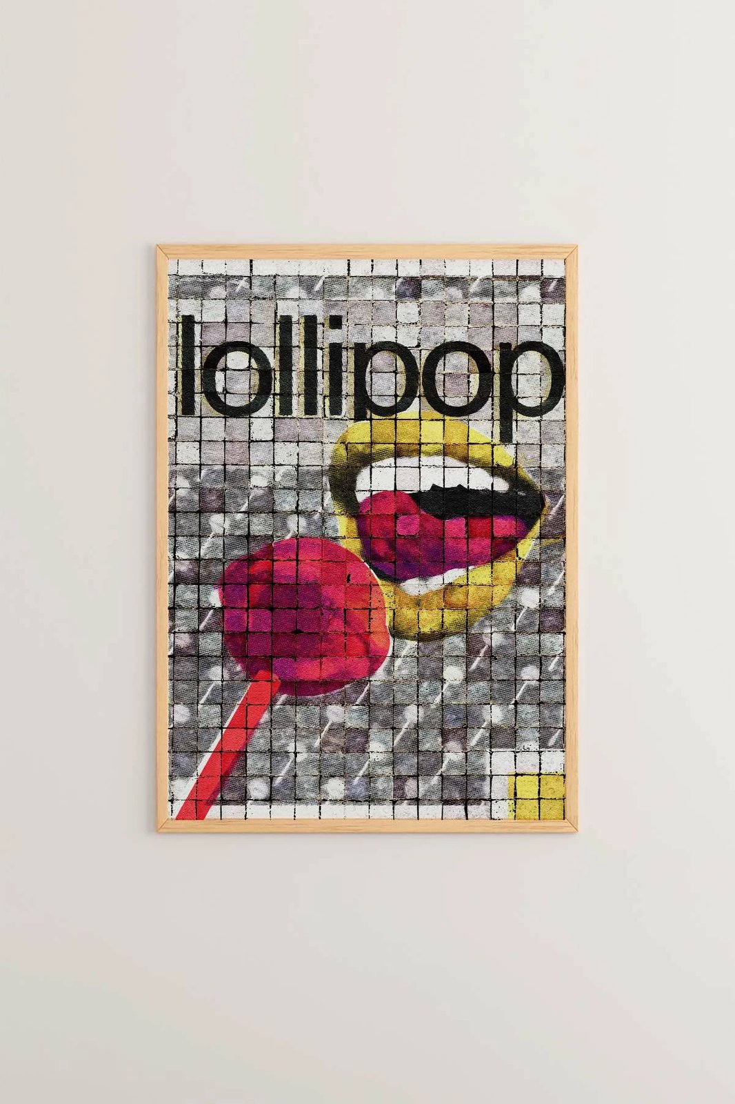 Pikturë dekorative me kornizë, Popmosaic12, shumëngjyrëshe