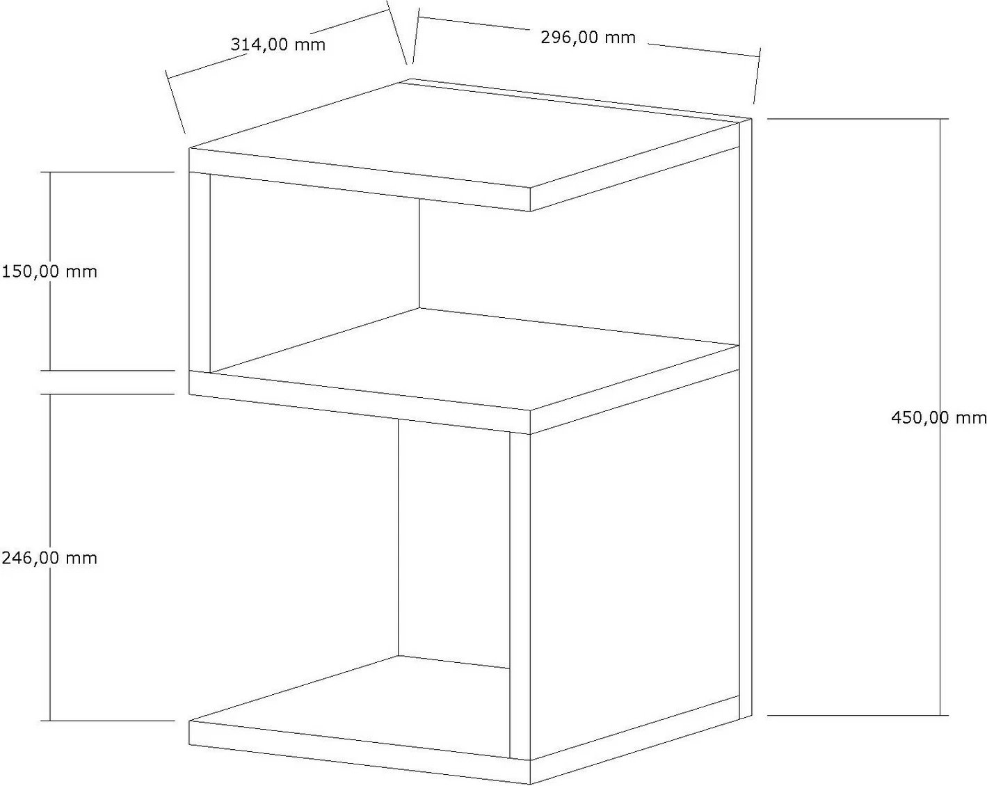 Tavolinë anësore Hanah Home, Carol, ngjyrë safir