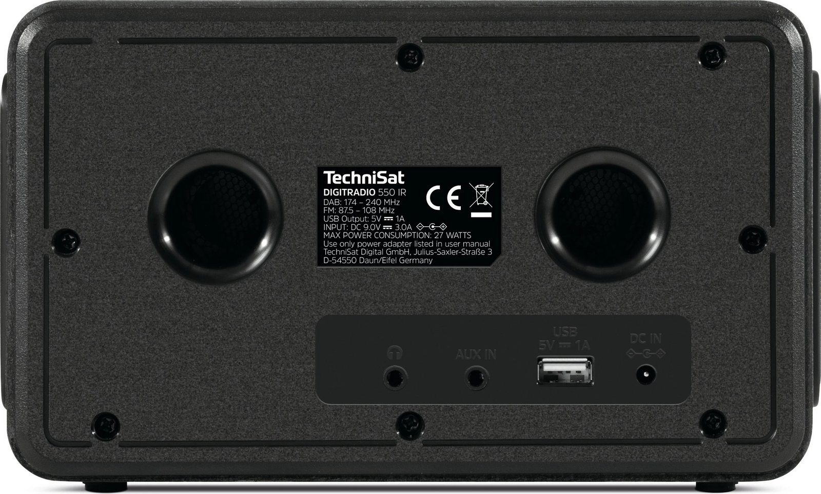 Radio digjitale TechniSat DigitRadio 550 IR, internet radio, DAB+, FM, e zezë