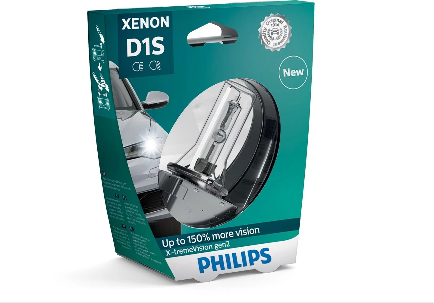 Dritë makine Philips Xenon X-tremeVision gen2, 85415XV2S1, D1S, Bardhë
