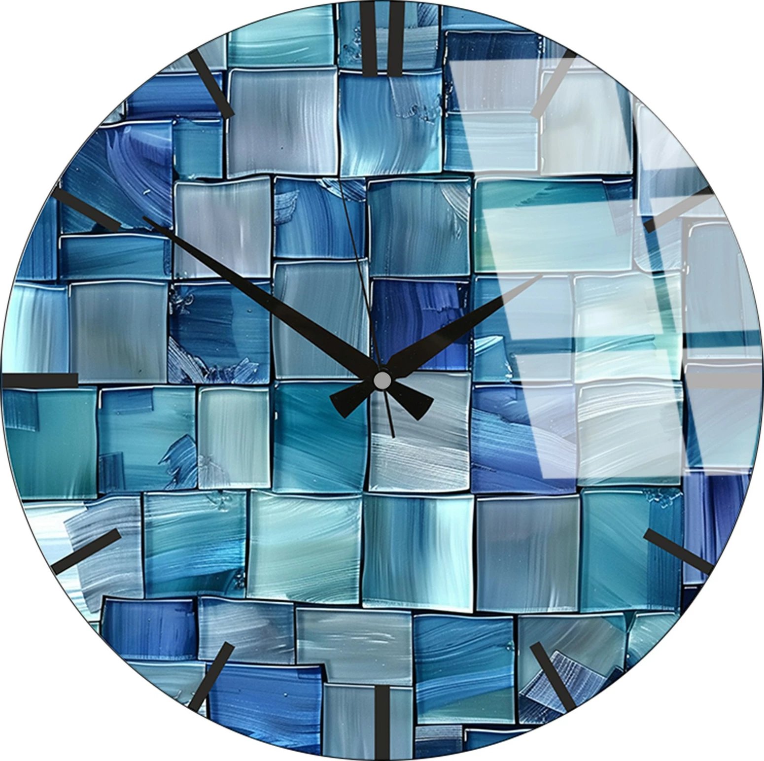 Orë muri dekorative prej xhami, Wallity Huhu337, shumëngjyrëshe, 40x40cm