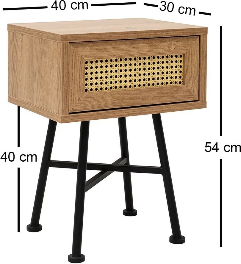 Tavolinë anësore Hanah Home, Nala 54, ngjyrë natyrale