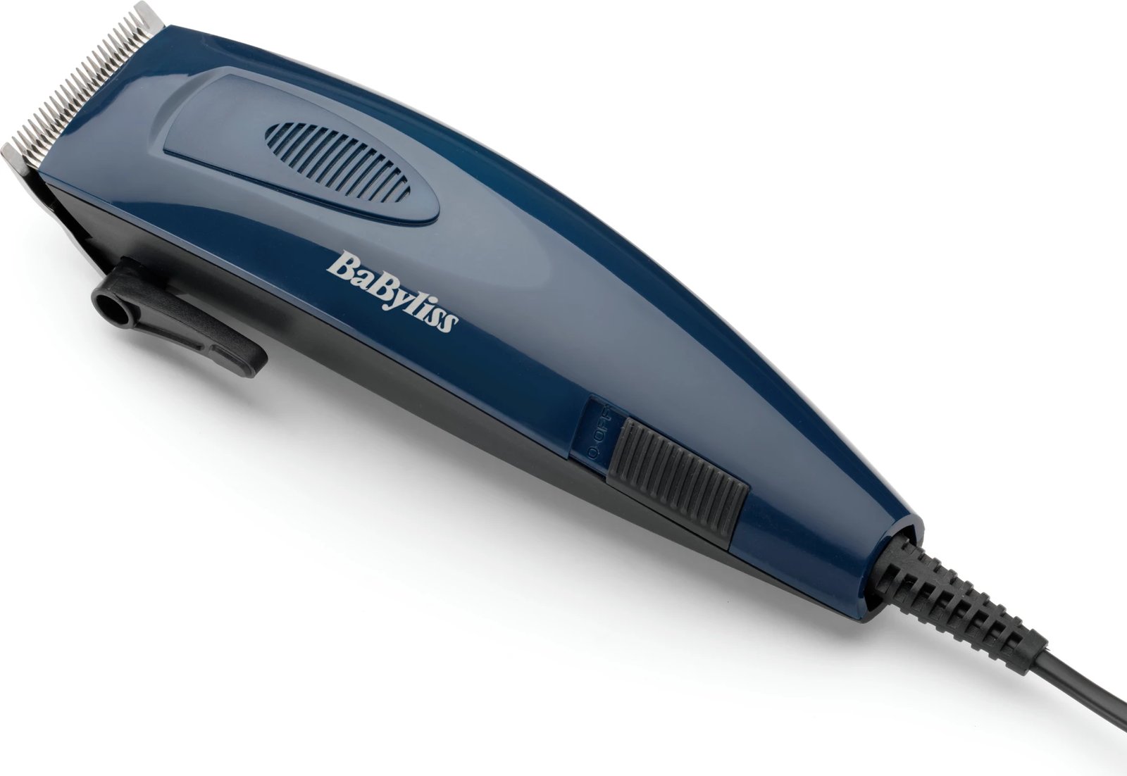 Makinë qethëse, BaByliss E695E, 8 përshtatës, 0.5–25 mm, me kabllo, blu e errët