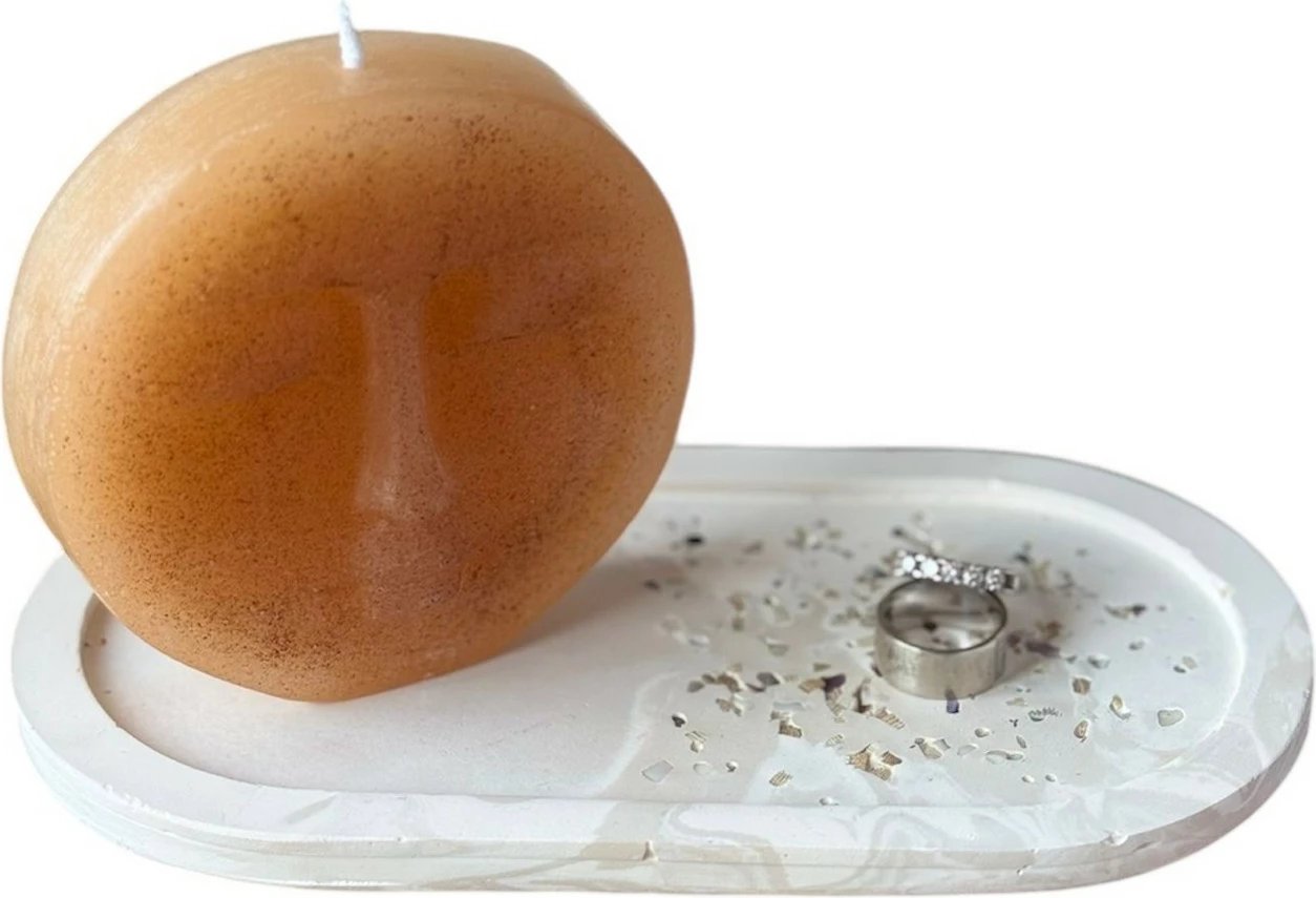 Set qirinjsh (2 copë), Evila Originals, Glamour Candle 21ST - 2, ngjyrë bezhë dhe e bardhë