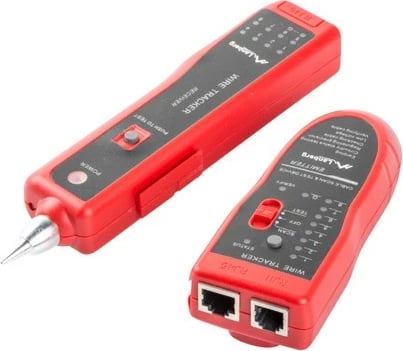 Lokalizues kabllosh multifunksional Lanberg NT-0501 me aksesorë, Kuq