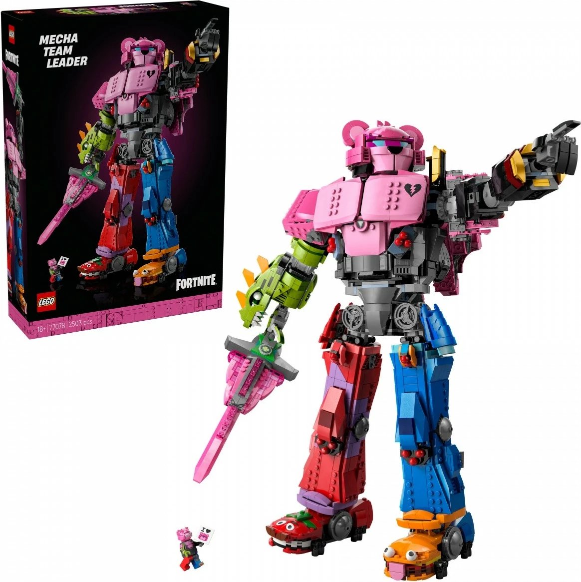 Set LEGO Fortnite Mech Team Commander 77078, 2503 pjesë, shumëngjyrësh