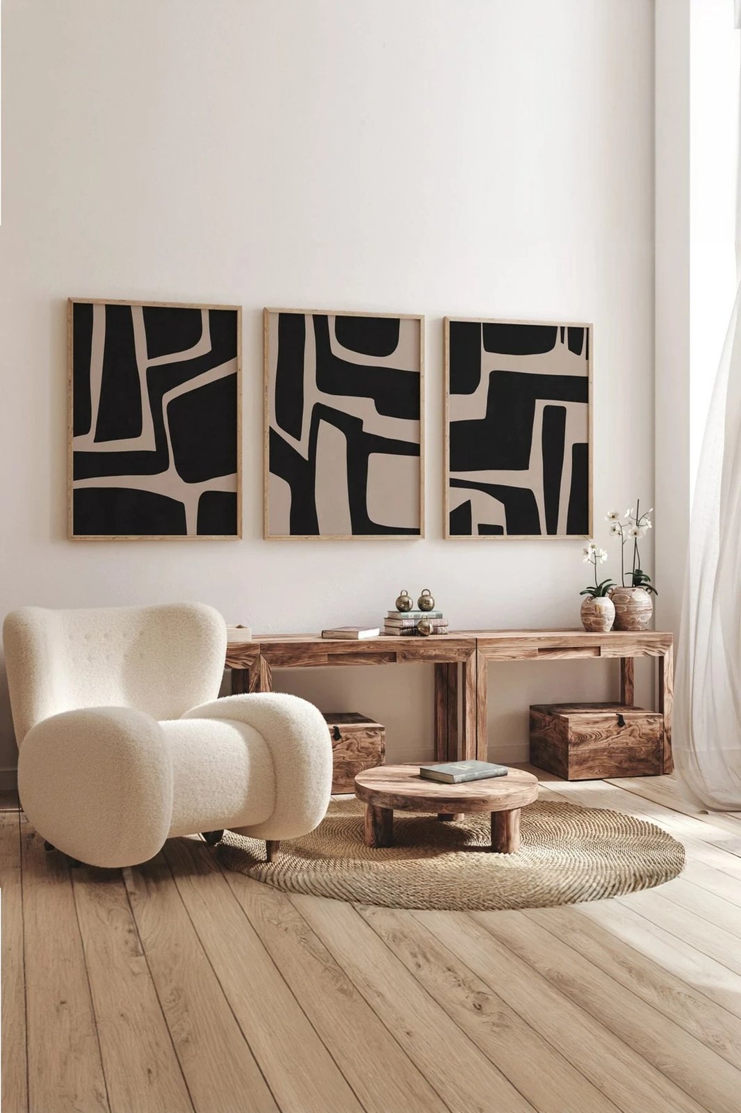 Pikturë dekorative me kornizë (3 copë), Wallity, 3Dartsohoset38