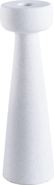 Mbajtëse qirinjsh DARIS, qeramikë, e bardhë, 7x7x25 cm