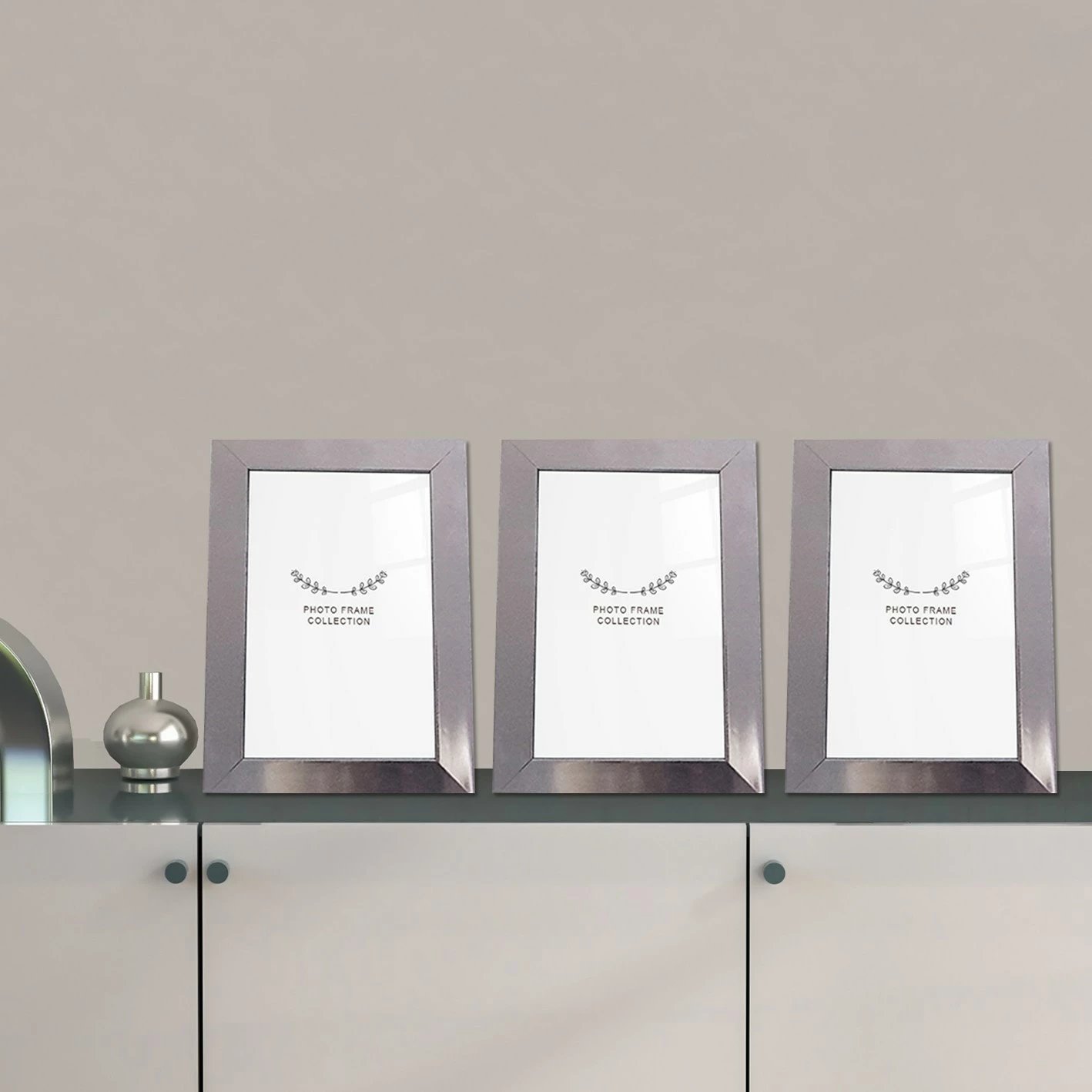 Set kornizash për foto, 3 copë, ngjyrë argjendi, 15x21cm, Evila Originals