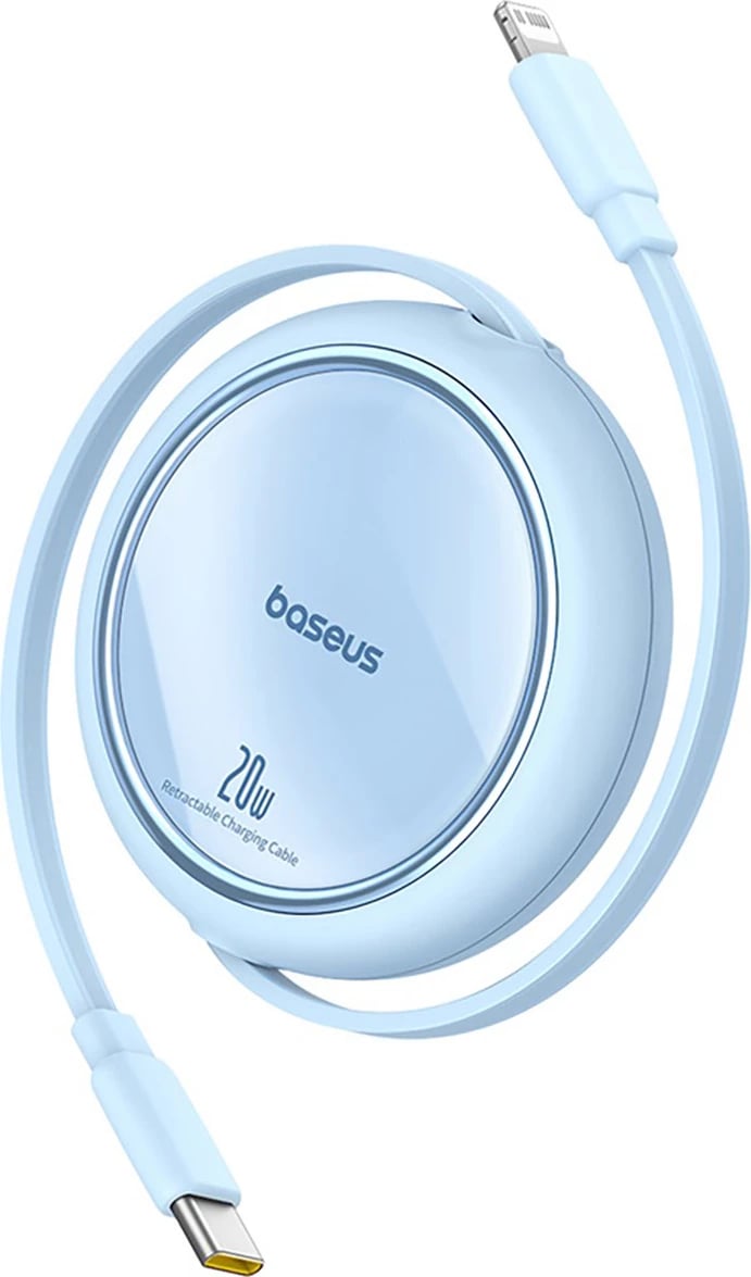 Kabllo karikimi Baseus Free2Pull, USB-C në Lightning, 1m, 20W, kaltër