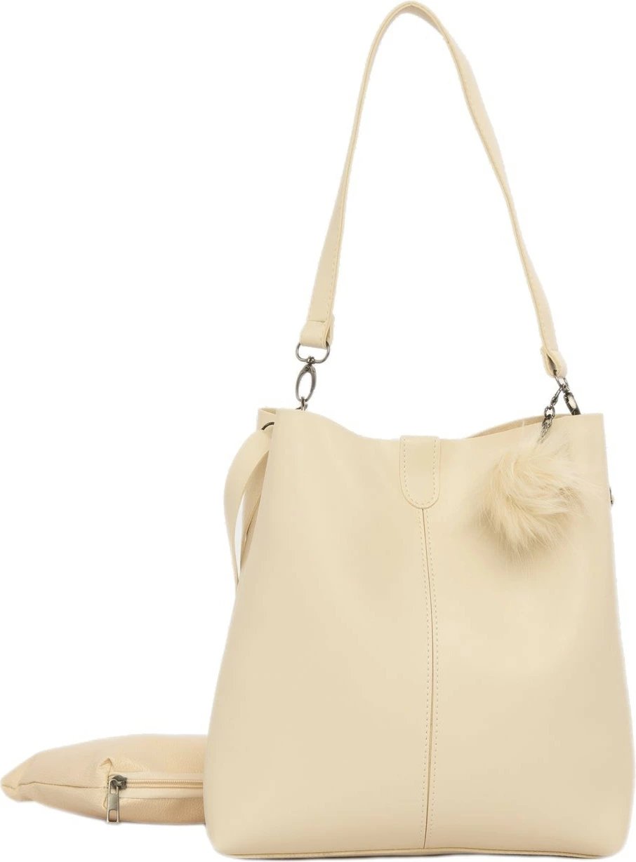 Çantë krahu Zoozie Bags, krem, 32x30x10cm