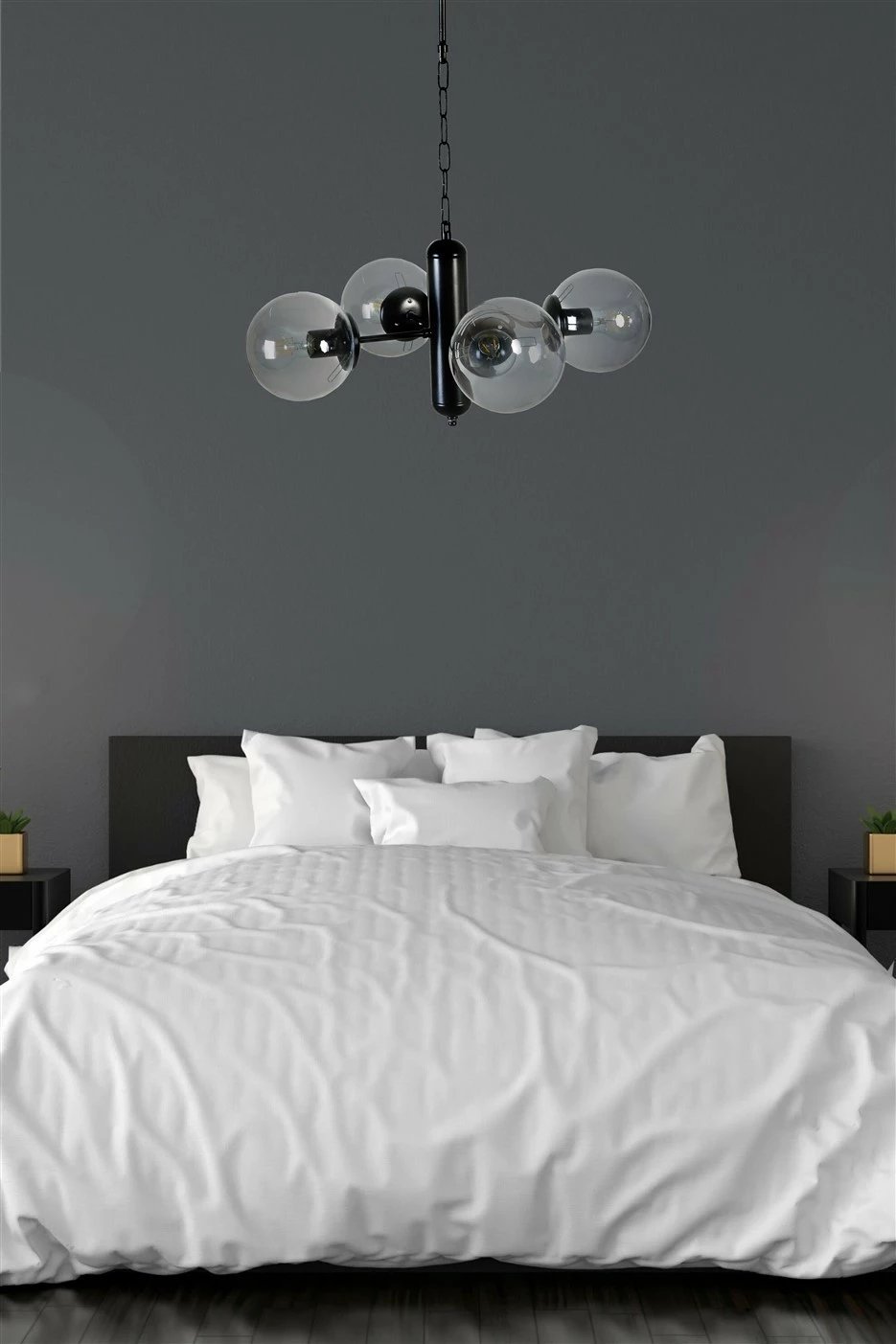 Llambadar Opviq, 8785-4, ngjyrë e zezë dhe fume