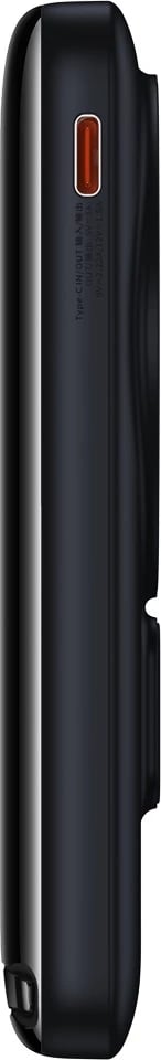 Powerbank Baseus Magnetic Bracket PPCX000203, 10000mAh, MagSafe, 20W, me kabllo USB-C 0.5m, Kaltër e errët