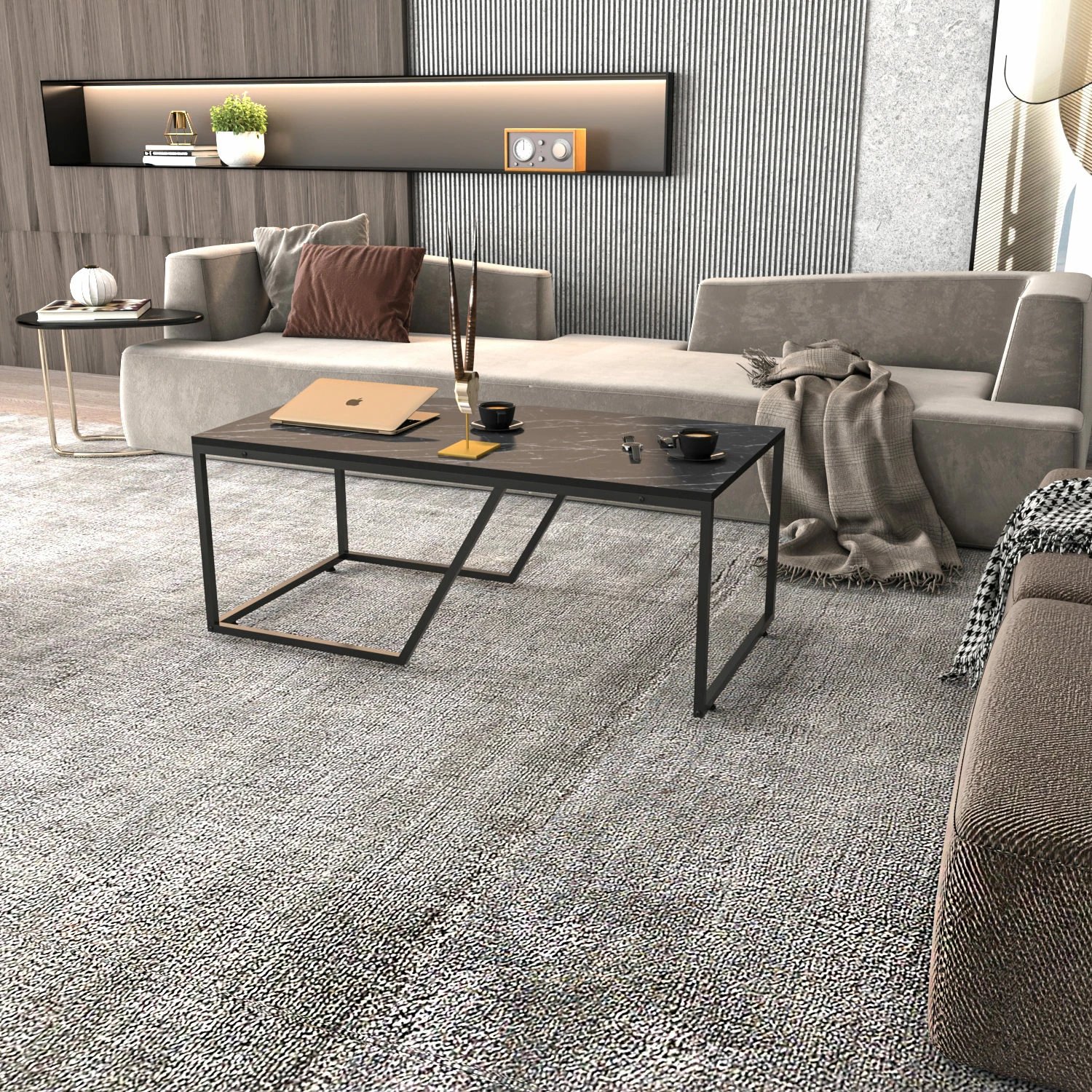 Tavolinë kafeje Hanah Home Wendy, e zezë