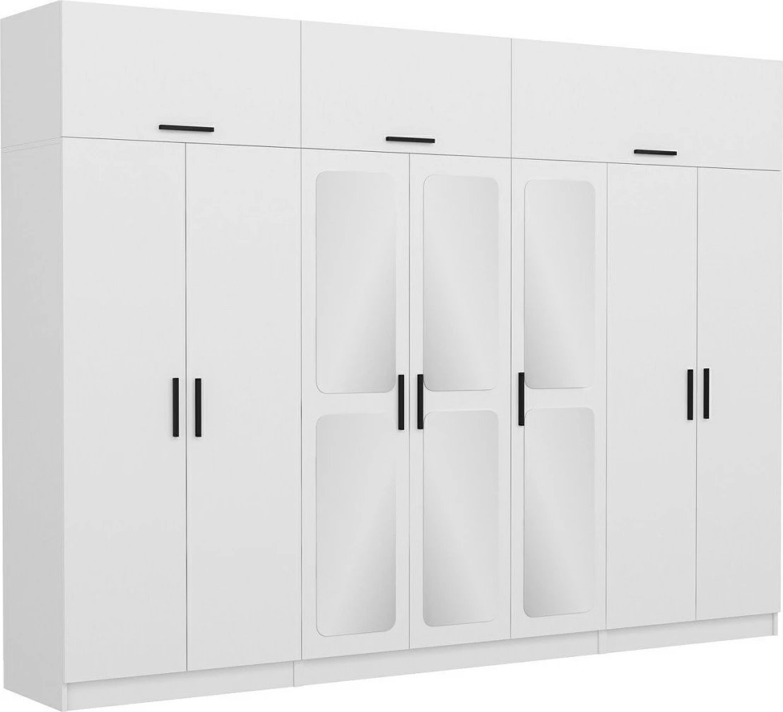 Dollap Skye Decor, i bardhë, 315x235x52cm, 13 pjesë