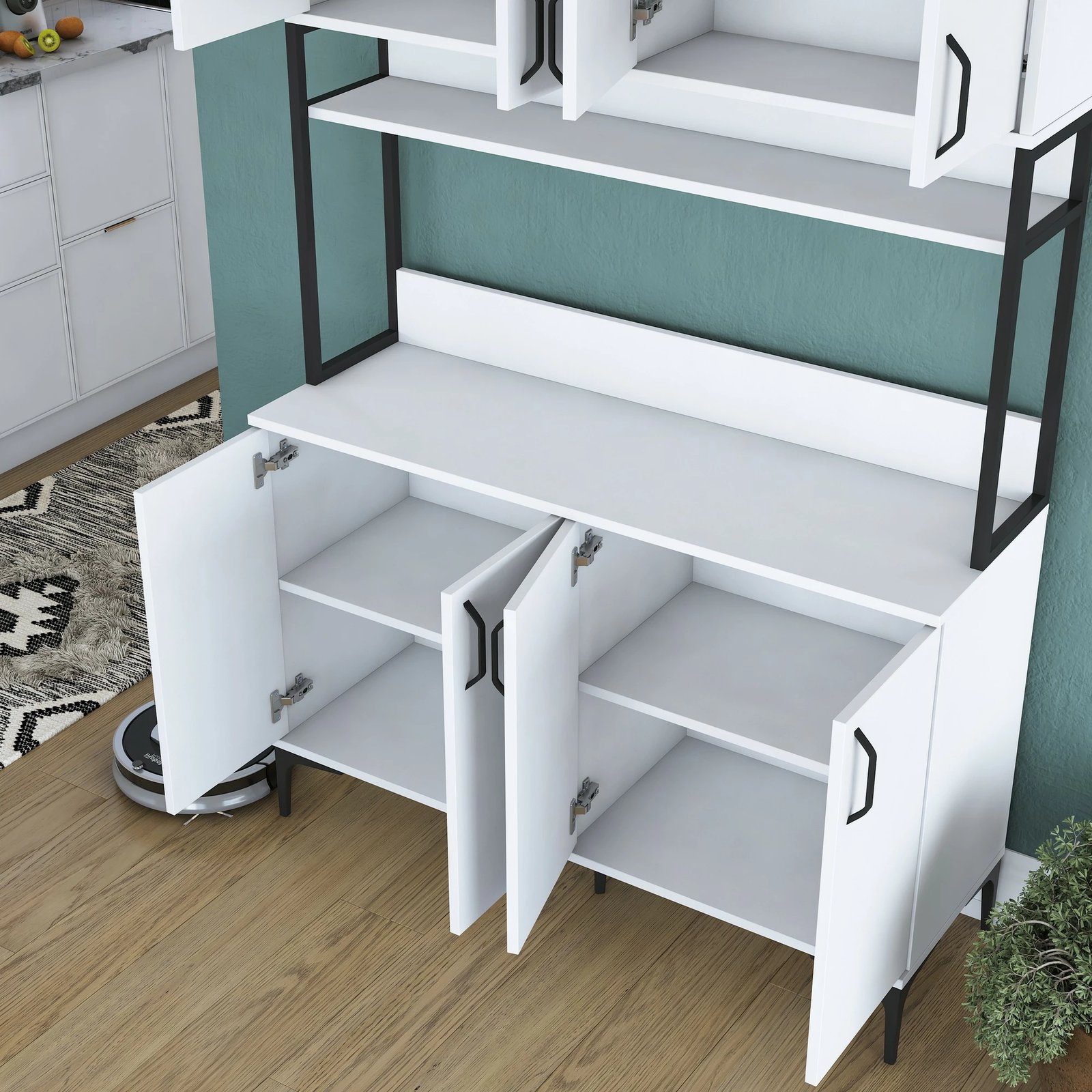 Dollap multifunksional, ngjyrë e bardhë, Skye Decor, JE173 - 3287