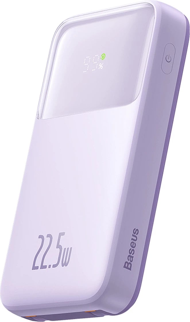Powerbank Baseus Comet Series PPMD020005, 10000mAh, 22.5W, me ekran, vjollcë + kabllo USB-A/USB-C
