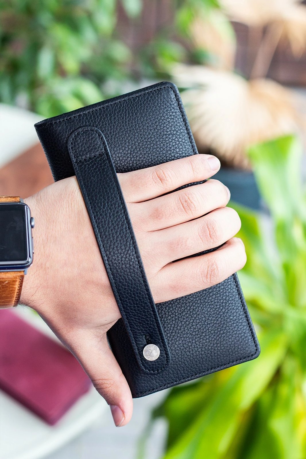 Portofol për burra, lëkurë e zezë, Zoozie Bags, Hamburg