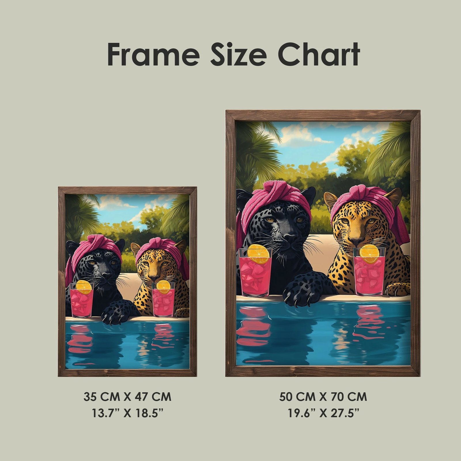 Pikturë dekorative me kornizë MDF, shumëngjyrëshe, Wallity TUN069-XL, 50x70x3.5cm