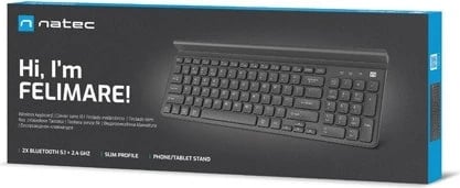 Tastierë Wireless Natec Felimare US Slim, e zezë