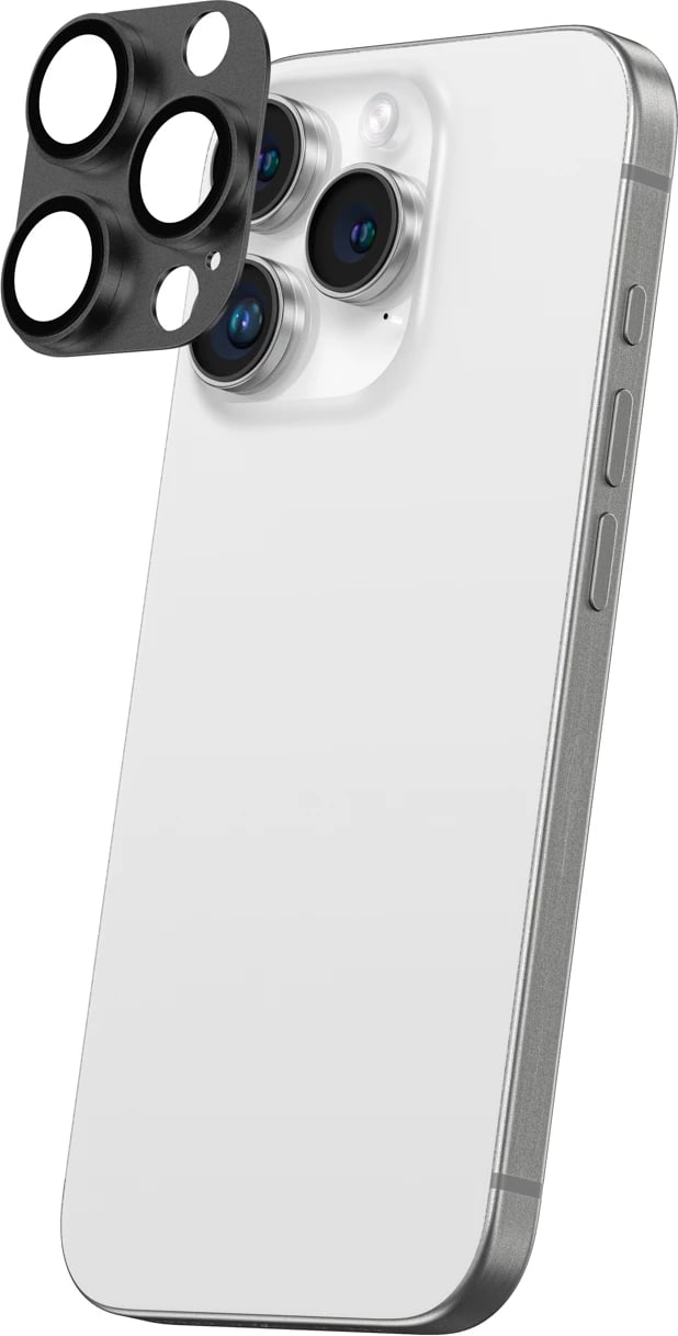 Mbrojtës lente kamere AmazingThing për iPhone 16 Pro / 16 Pro Max, aliazh aeronautik, xham i temperuar, Zi